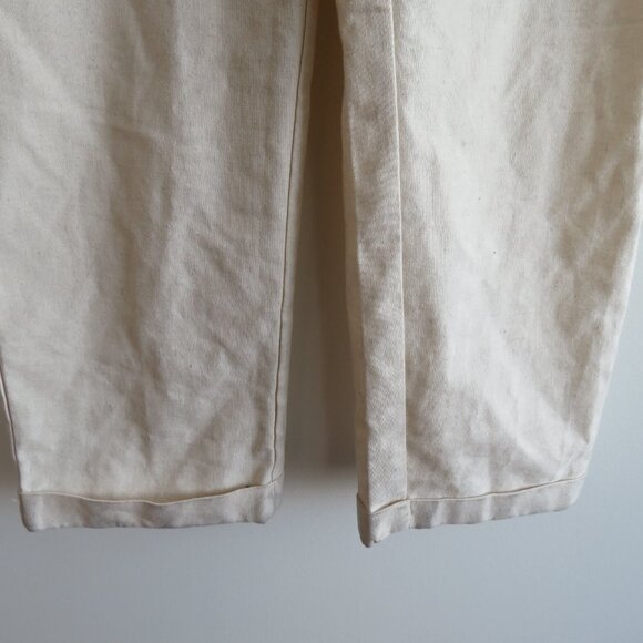 PRINCESS POLLY Linen Blend Utility Boilersuit Jumpsuit in Oatmeal - Size US 4 - Picture 9 of 16